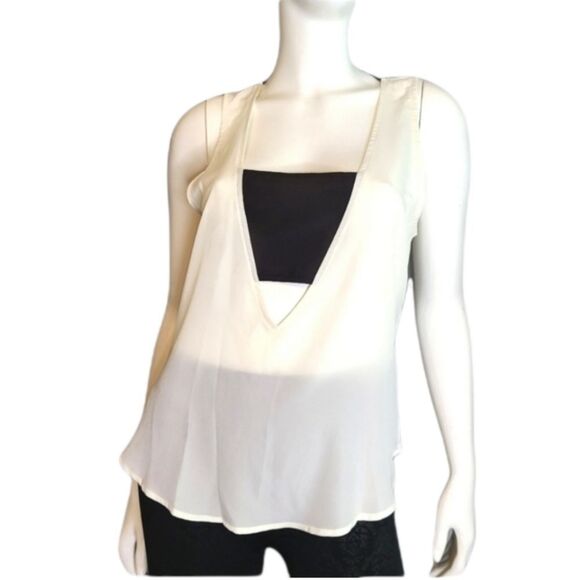 BCBGENERATION Top Blouse Colorblock Blouse sz Medium - Picture 1 of 10